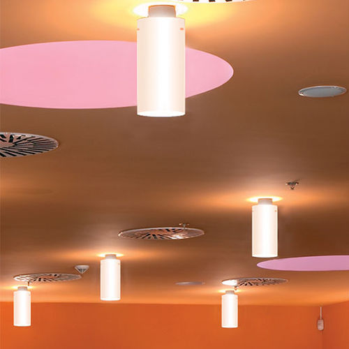 Contemporary ceiling light - MAIA  - LUCIS - tubular / blown glass / painted steel