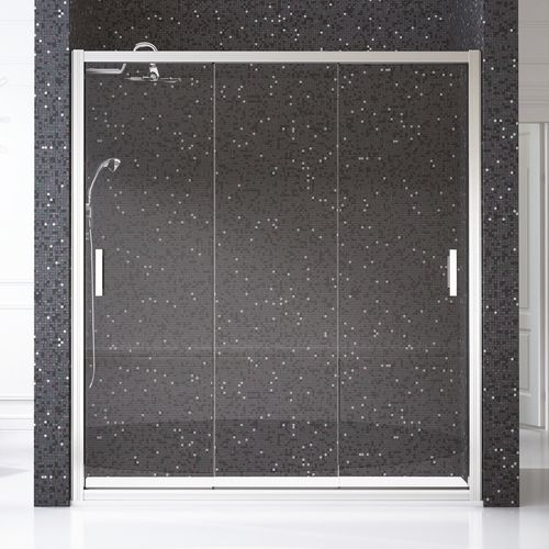 Sliding shower screen - 400 - HISPABAÑO - straight / for alcoves / on shower tray