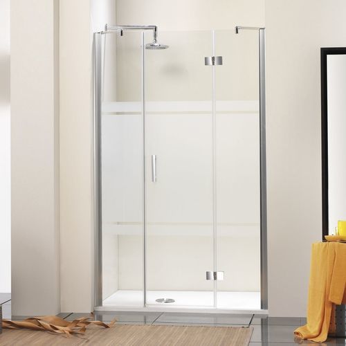 Swing shower screen - 801 - HISPABAÑO - straight / for alcoves / on shower tray