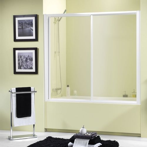 Sliding bath screen - 1052 - HISPABAÑO - tempered glass / acrylic / 2 panels