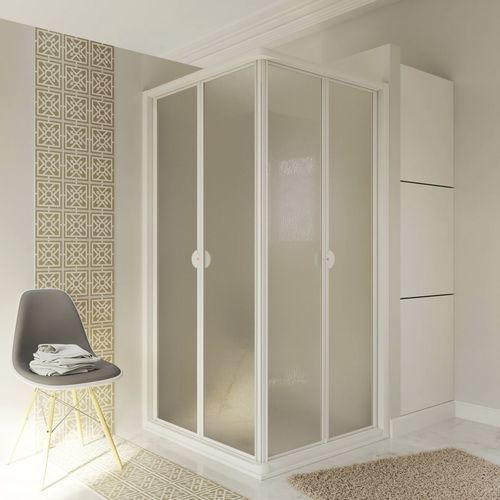 Folding shower screen - 5003 - HISPABAÑO - corner / on shower tray / tempered glass