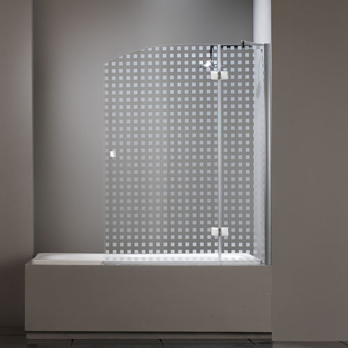 Pivoting bath screen - 854 - HISPABAÑO - fixed / right hand / tempered glass