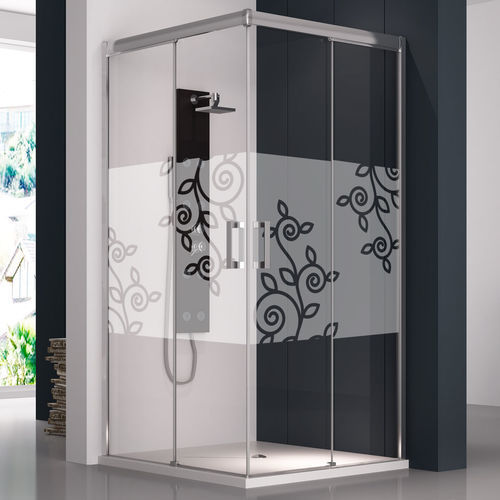 Sliding shower screen - 505 - HISPABAÑO - fixed / corner / tempered glass