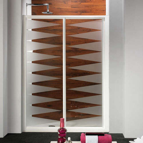 Sliding shower screen - 1004 - HISPABAÑO - fixed / for alcoves / tempered glass