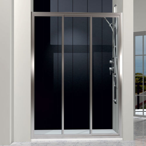 Sliding shower screen - 2001 - HISPABAÑO - for alcoves / tempered glass / clear glass