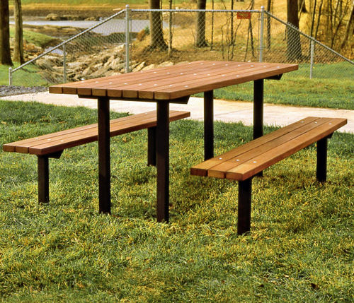 Contemporary table - ST-6   - Victor Stanley - polyester / rectangular / for public space