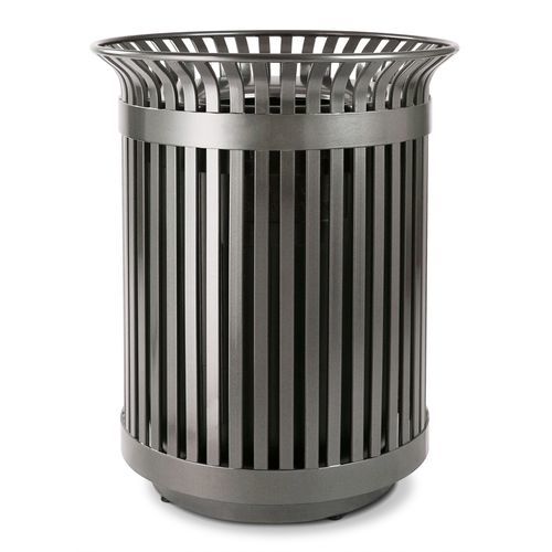 Public Trash Can - S-4524 - Victor Stanley - Steel   Outdoor   Contemporary