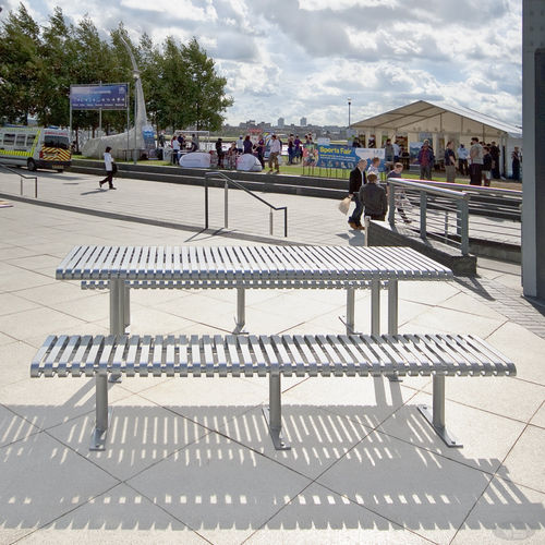 Contemporary table - FRST-6  - Victor Stanley - steel / rectangular / for public space