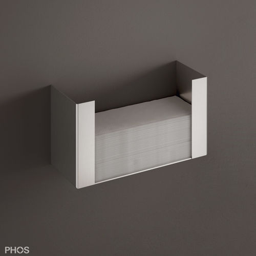 Wall-mounted paper towel dispenser - PHA1 - PHOS Design GmbH - brushed stainless steel / for office / for hotel