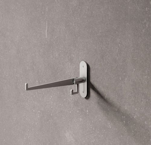 Contemporary coat hook - KH - PHOS Design GmbH - brushed stainless steel / polished stainless steel / individual