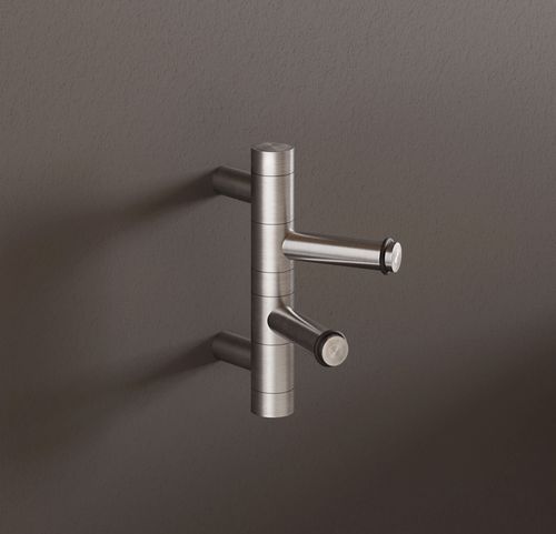 Contemporary coat hook - GH2-O - PHOS Design GmbH - brushed stainless steel / polished stainless steel / double