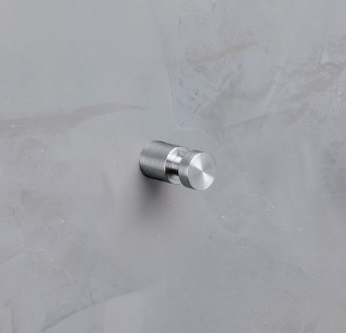 Contemporary coat hook - HN16-30-B - PHOS Design GmbH - brushed stainless steel / polished stainless steel / individual