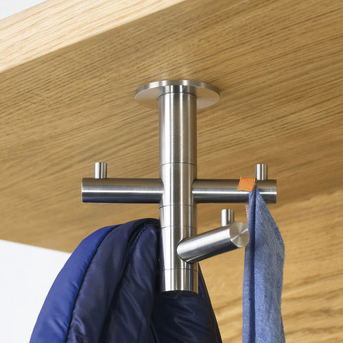 Contemporary coat hook - GH2HD - PHOS Design GmbH - stainless steel / brushed stainless steel / quadruple