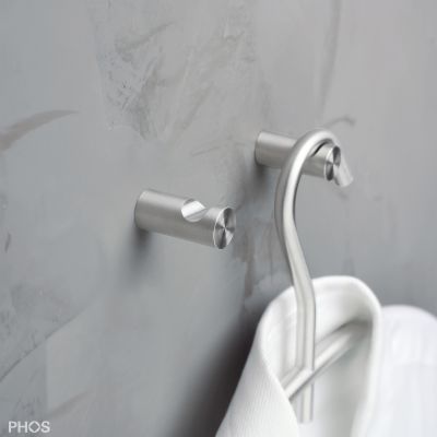 Contemporary coat hook - HV16-50 - PHOS Design GmbH - brushed stainless steel / polished stainless steel / individual