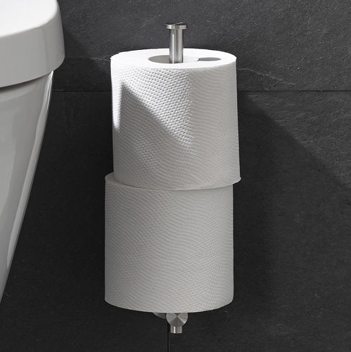 Wall-mounted toilet roll holder - RTPH2-260D - PHOS Design GmbH - stainless steel / double roll / home