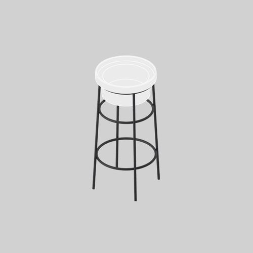Metal washbasin stand - FUORI SCALA  - ART CERAM