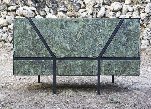 Contemporary chest of drawers - EMPREINTES Y - ICI ET LA - steel / fiber-reinforced concrete / custom