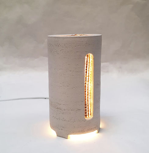 Table lamp - RAFIA 02 - ICI ET LA - ceramic / natural fiber / contemporary