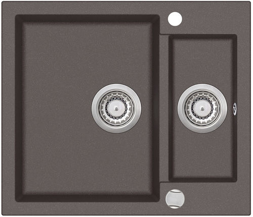 Double kitchen sink - TESA SQT150 - Aquasanita - without drainboard / composite / overmount
