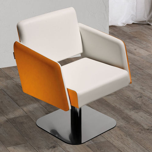 Contemporary beauty salon chair - KITE - Salon Ambience - synthetic leather / steel / WPC