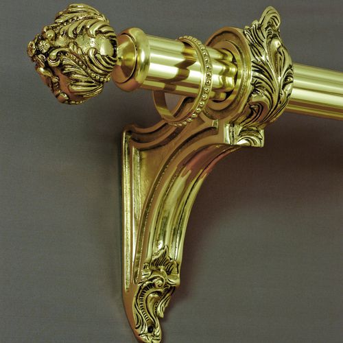 Brass curtain rod - LOUIS XV-FLEUR  - Houles - wall-mounted
