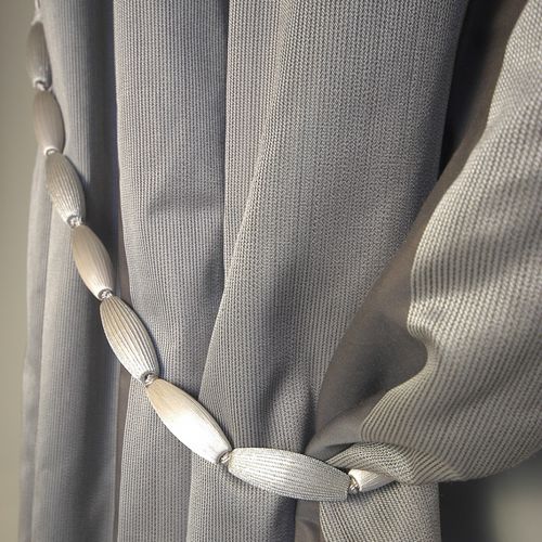 Curtain fabric - ELLA - Houles - striped / polyester / Trevira CS®
