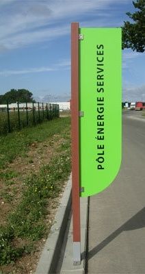 Floor-mounted signboard - KONIC - Via Composites - fiberglass / outdoor