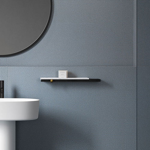 Wall-mounted shelf - SH - ex.t - Art Deco / brass / marble