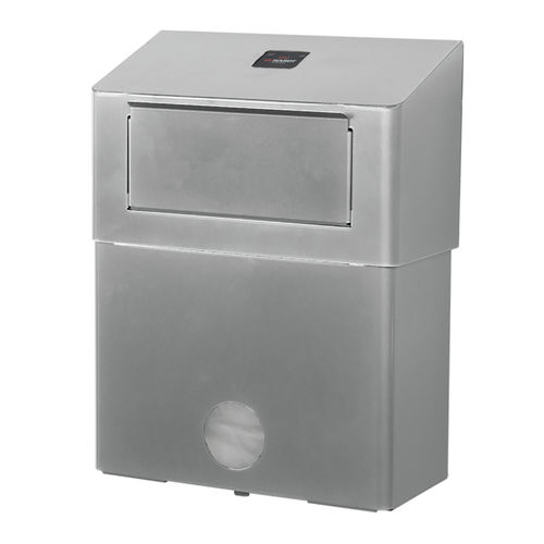 Hygienic trash can - HWU 6 E ST - OPHARDT Hygiene-Technik GmbH - wall-mounted / stainless steel / with bag dispenser