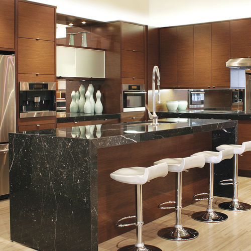 Granite countertop - AYA kitchens - kitchen / black / custom-made