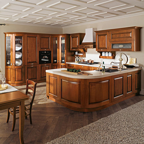 Traditional kitchen - CASTELLANA  - Ar-Tre - walnut / U-shaped / medium-size