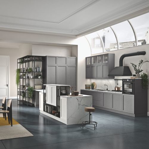 Contemporary kitchen - Infinity - Ar-Tre - wood veneer / solid wood / ash