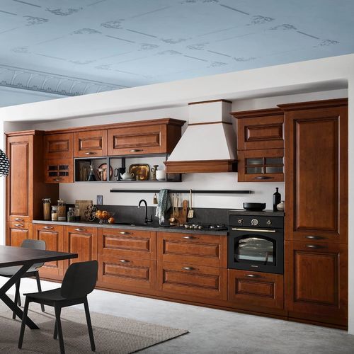 Traditional kitchen - I Masselli - Ar-Tre - solid wood / island / L-shaped