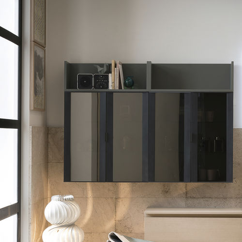 Wall-mounted shelf - COVER PROGRAM - COMPAB - contemporary / wooden / glass