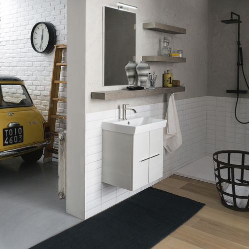 Wall-hung washbasin cabinet - 65/66/67/68/69/71A/71B/73/74/75/76/77/80/81/82/83 - COMPAB - melamine / contemporary / with drawers