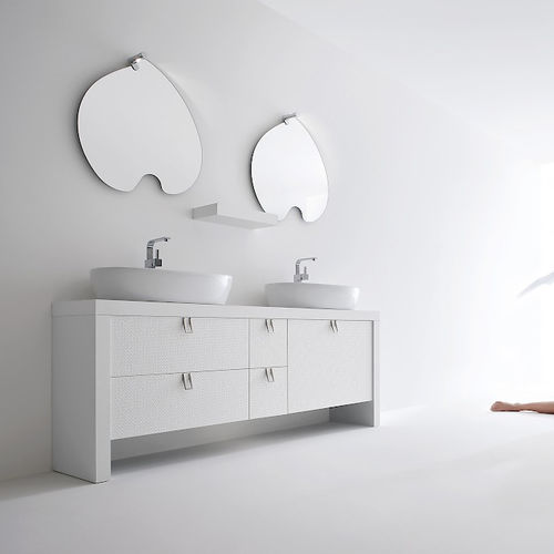 Double washbasin cabinet - BB1 - COMPAB - free-standing / wooden / contemporary