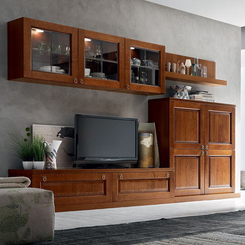 Traditional TV wall unit - AS573 - Maronese - wooden