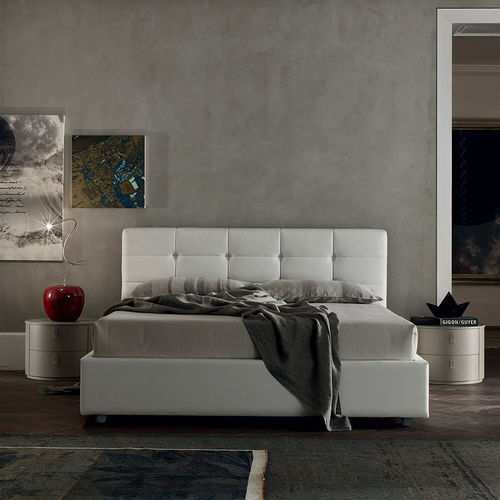 Double bed - QUADRO - Maronese - contemporary / upholstered / with headboard