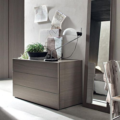 Contemporary chest of drawers - EDEN - Maronese - lacquered wood / ash / not specified