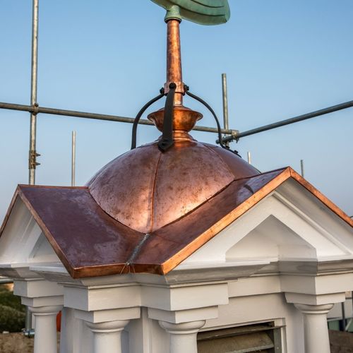 Copper roofing - CARNEGIE LIBRARY - Peters Roofing - metal look / standing seam / curved