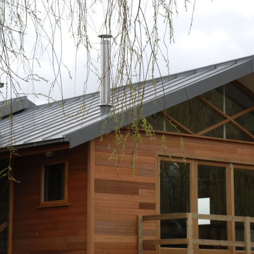 Zinc roofing SHIPLAKE Peters Roofing slate look / standing seam