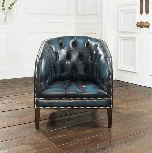Chesterfield armchair - BURGHLEY - distinctive chesterfields - leather