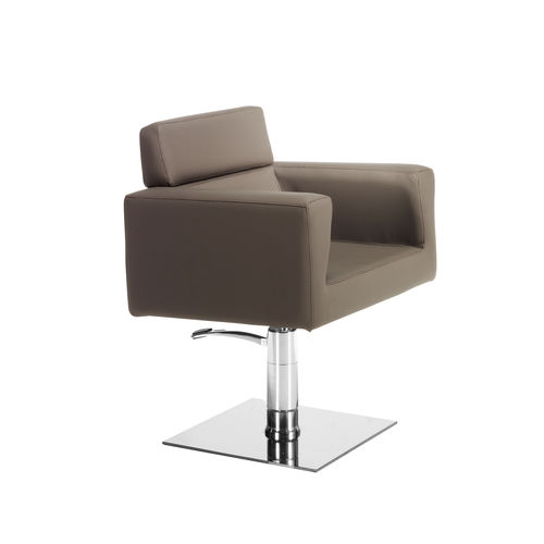 Contemporary beauty salon chair - TOM - SEAP SA - synthetic leather / with hydraulic pump / brown