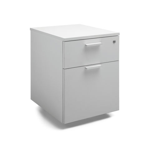 Metal office unit - Forma 5 - melamine / 2-drawer / key type