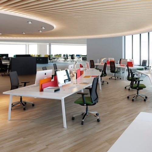 Contemporary office stool - SENTIS - Forma 5 - mesh / mesh / metal base