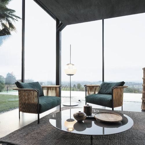 Traditional armchair - ALTON - LEMA Home - fabric / leather / rope