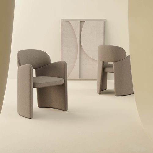 Contemporary chair - BLANCA  - LEMA Home - indoor / fabric / leather