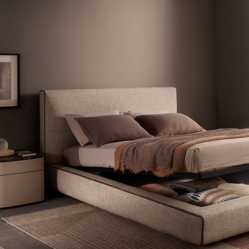 Double bed - LULLABY - LEMA Home - contemporary / upholstered / textile
