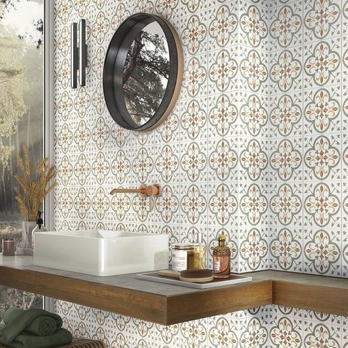 Porcelain mosaic tile - REVIVAL - Recer - high-gloss / matte / indoor
