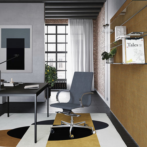 Contemporary executive chair - EM 204 - Frezza - leather / fabric / metal